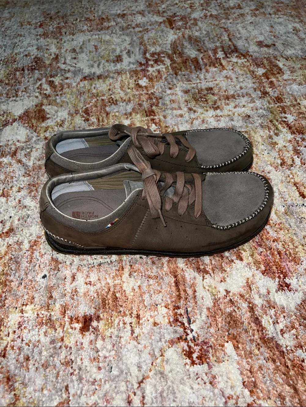 The North Face Men's Brown Suede Lace-Up Moccasin Sneakers Hayden Shoes